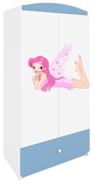 Kocot kids Detská skriňa Babydreams 90 cm víla s krídlami modrá