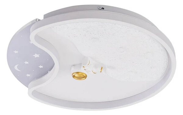 Lindby - Kosmo Moon LED Stropné Lampa Biela