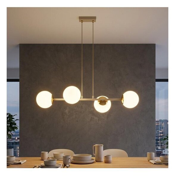 Brilagi - Luster na lankách MILO ECRU 4xE27/60W/230V béžová/zlatá