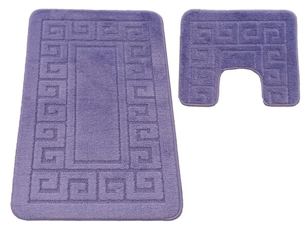 Sada kúpeľňových koberčekov Montana Ethnic Dark Lilac