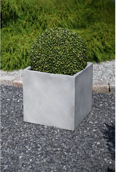 Kvetináč BLOCK, sklolaminát, 45x45x45 cm, betón design