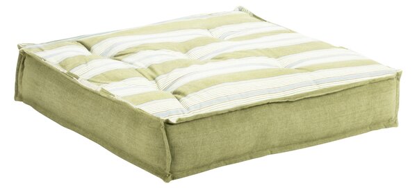 Bavlnený sedák Green / White / Light blue / Grey 60 × 60 cm