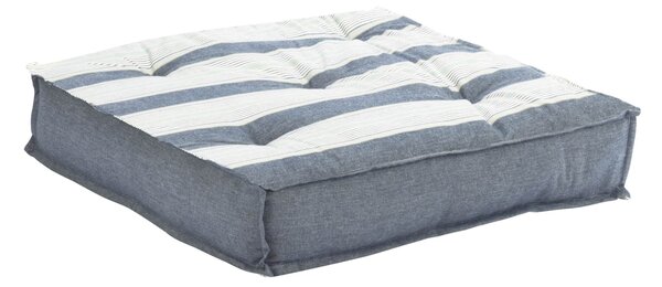 Bavlnený sedák Blue / White / Grey 60 × 60 cm