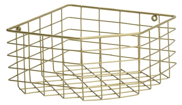 Drôtená rohová polička Antique Brass