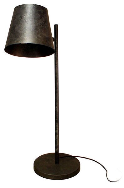 Stolná lampa Colt, 1-plameňová, sivá efekt mrazu
