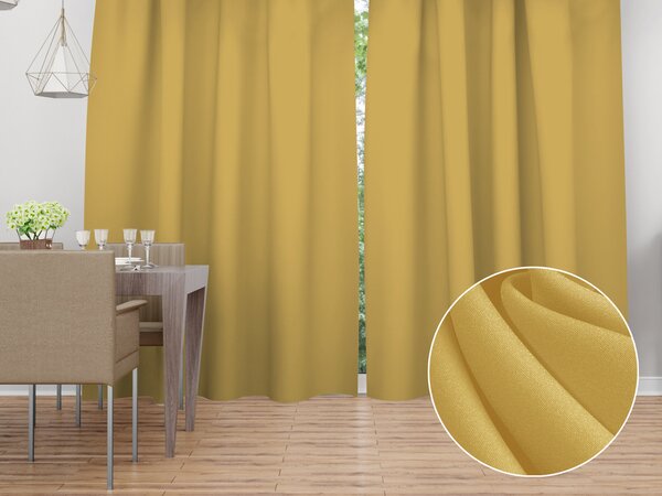 Biante Dekoračný záves Rongo RG-098 Horčicový 140x140 cm