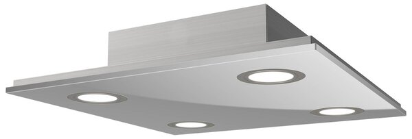 Štvorcové závesné LED svietidlo Pano, metalické