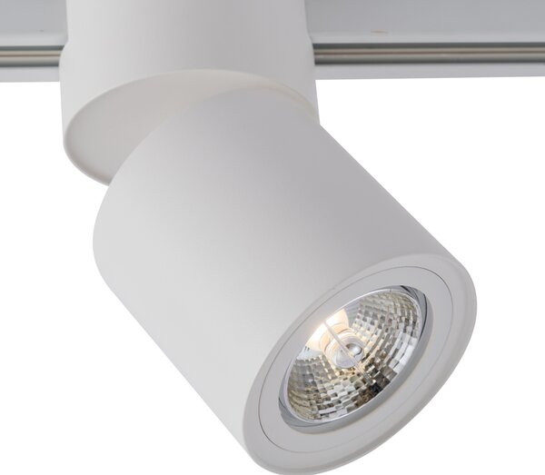 Moderný biely reflektor pre 1-fázový koľajnicový systém GU10 70mm - Iconic Roto