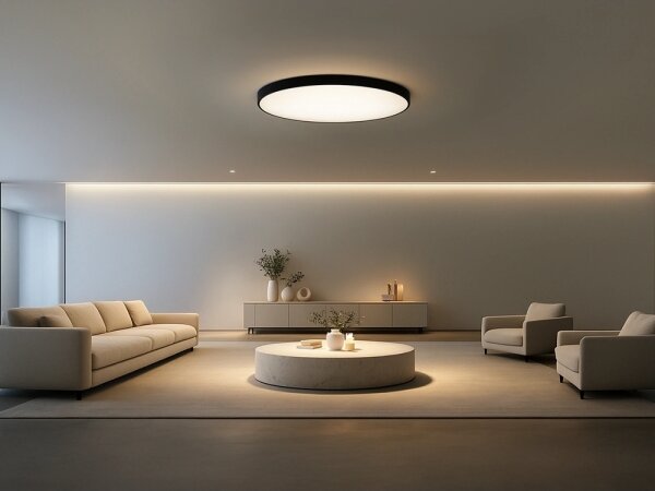 LED stropné svietidlo LED/300W/230V 3000/4000/6500K priemer 120 cm čierne