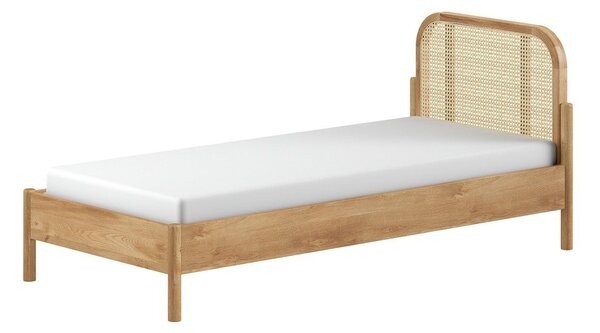 Jednolôžková posteľ z dubového dreva s roštom 90x200 cm v prírodnej farbe Olive Rotan – Vipack