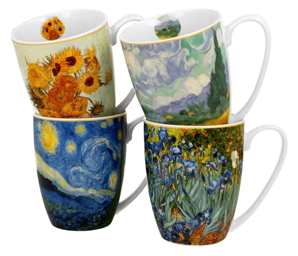 Porcelánový hrnček Van Gogh 350 ml sada 4ks