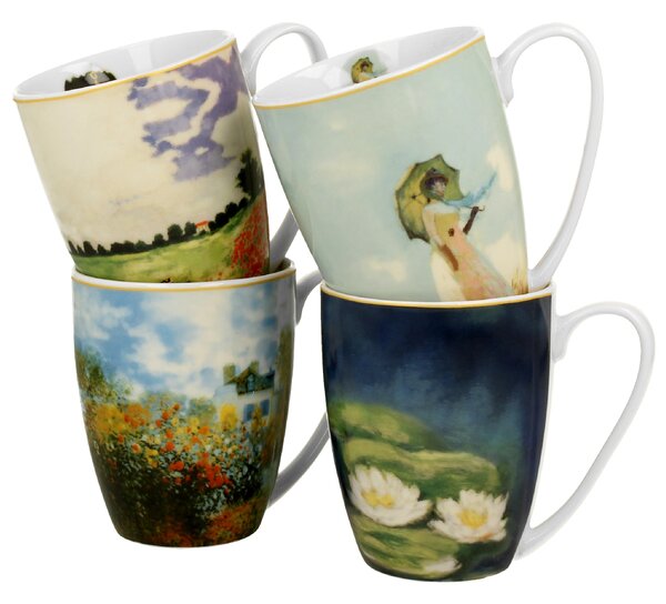 Porcelánový hrnček Monet 350 ml sada 4ks