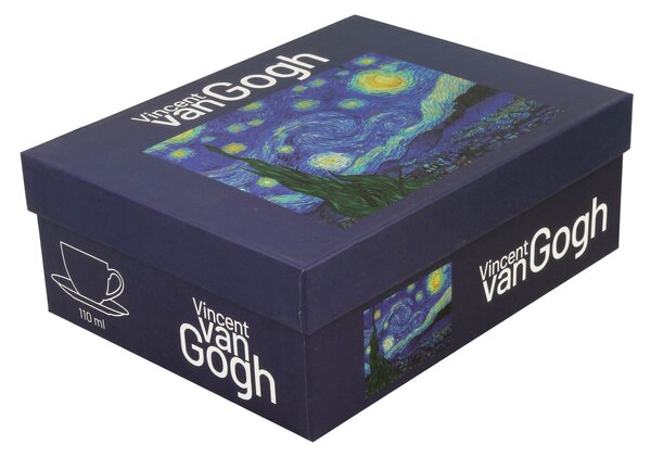 Porcelánová šálka s podšálkou Van Gogh Starry Night 90 ml sada 2ks