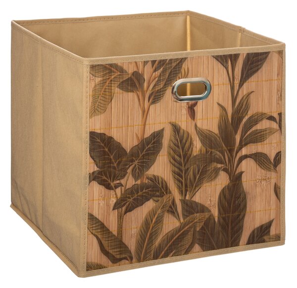 Úložný box Bamboo Flower, 31x31x31 cm, hnedá