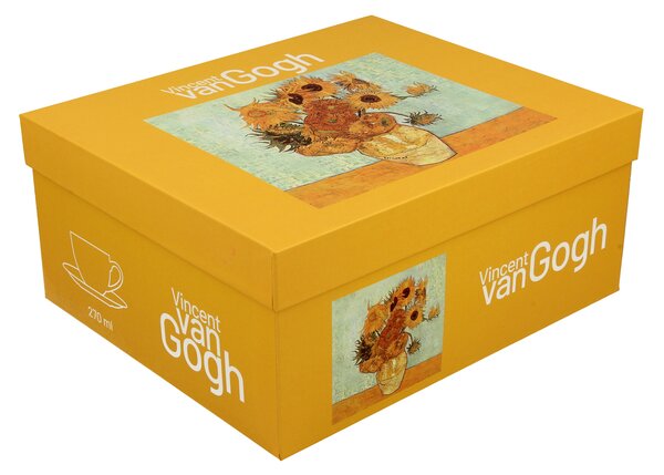 Porcelánová šálka s podšálkou Van Gogh Sunflowers 250 ml sada 2ks