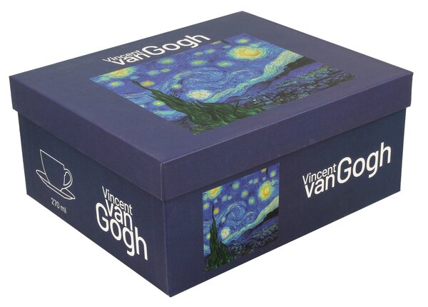 Porcelánová šálka s podšálkou Van Gogh Starry Night 270 ml sada 2ks