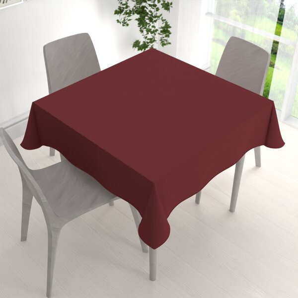 Biante Veľký teflónový štvorcový obrus TF-095 Vínovo červený bez vzoru 150x150 cm