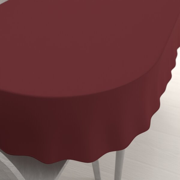 Biante Teflónový oválny obrus TF-095 Vínovo červený bez vzoru 60x100 cm