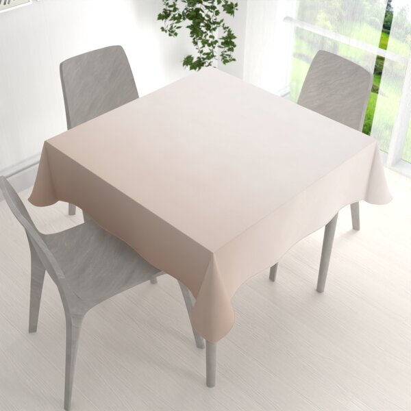 Biante Veľký teflónový štvorcový obrus TF-096 Púdrovo béžový bez vzoru 150x150 cm