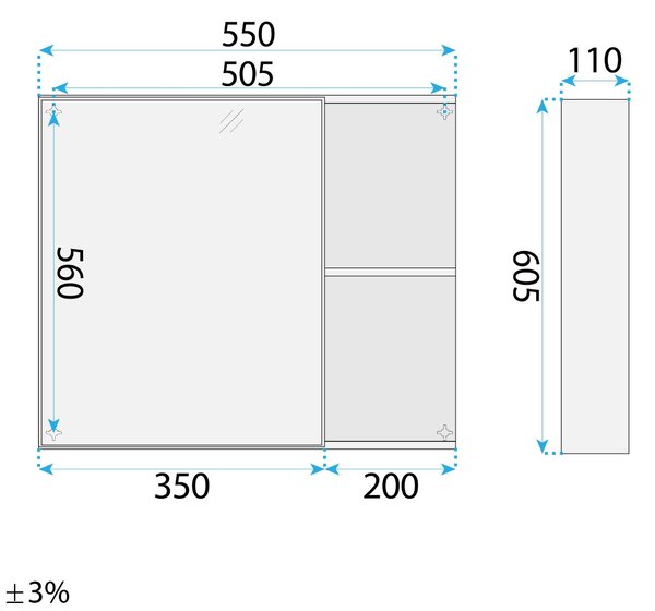 Súprava kúpeľňového nábytku s umývadlom Gama T25023 HHL 60CM