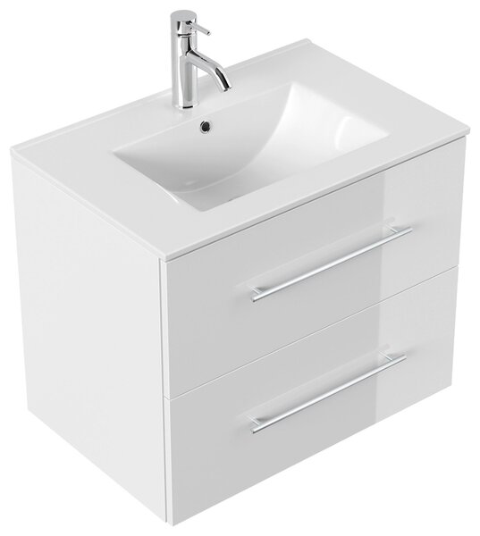 SKRINKA S UMÝVADLOM, biela s vysokým leskom, biela s vysokým leskom, 71 cm MID.YOU - Kúpeľňové skrinky, Online Only