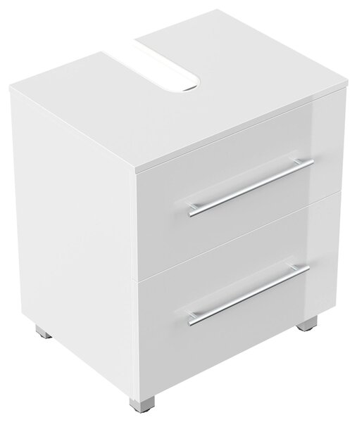 SKRINKA POD UMÝVADLO, biela s vysokým leskom, biela s vysokým leskom, 55/63/41,6 cm MID.YOU - Kúpeľňové skrinky, Online Only
