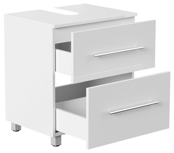 SKRINKA POD UMÝVADLO, biela s vysokým leskom, biela s vysokým leskom, 55/63/41,6 cm MID.YOU - Kúpeľňové skrinky, Online Only