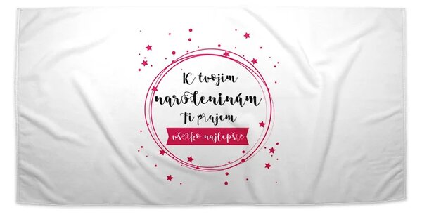 Sablio Uterák K tvojim narodeninám ti prajem všetko najlepšie - 30x50 cm