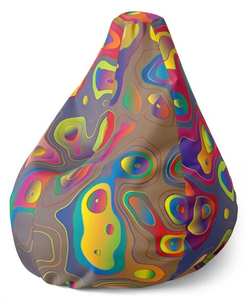 Sablio Sedací vak Pear Farebné škvrny - 70 x 95 x 15 cm