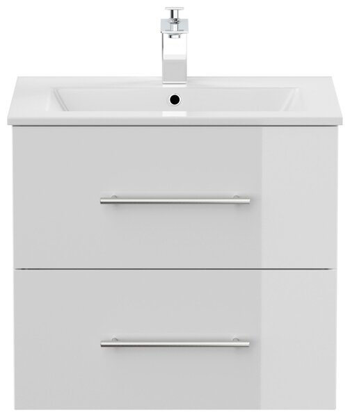 SKRINKA S UMÝVADLOM, biela s vysokým leskom, biela s vysokým leskom, 61,5 cm MID.YOU - Kúpeľňové skrinky, Online Only