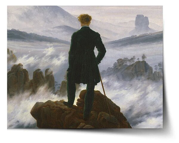 Sablio Plagát Pútnik nad morom hmly - Caspar David Friedrich - 60x40 cm