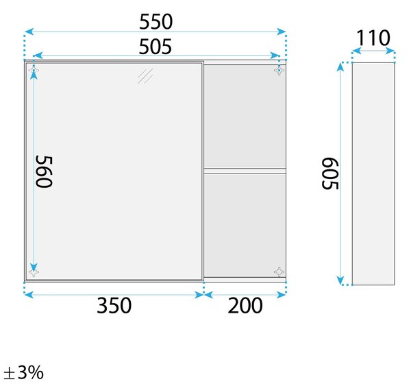 Súprava kúpeľňového nábytku s umývadlom Gama T25023 QHM 60CM