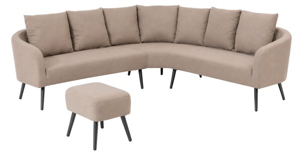 Doppler Deluxe Lika-Tex rohová pohovka s taburetom