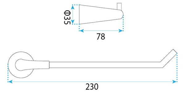 Rea Vibe, nástenný držiak toaletného papiera, brúsené zlato, REA-60104