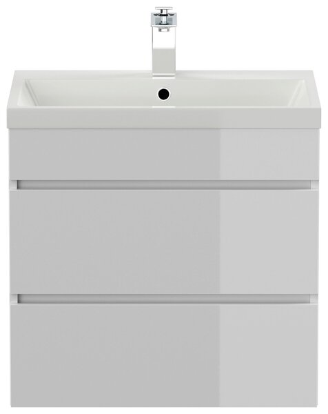 SKRINKA S UMÝVADLOM, biela s vysokým leskom, biela s vysokým leskom, 60 cm MID.YOU - Kúpeľňové skrinky, Online Only