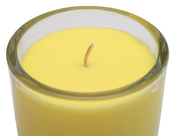 Sviečka v skle MINNESOTA POPCORN YELLOW 9 cm žltá