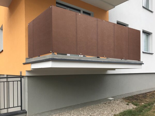 Balkónová zástena sivej farby 100x700cm Veľkosť (cm): 110X400 cm
