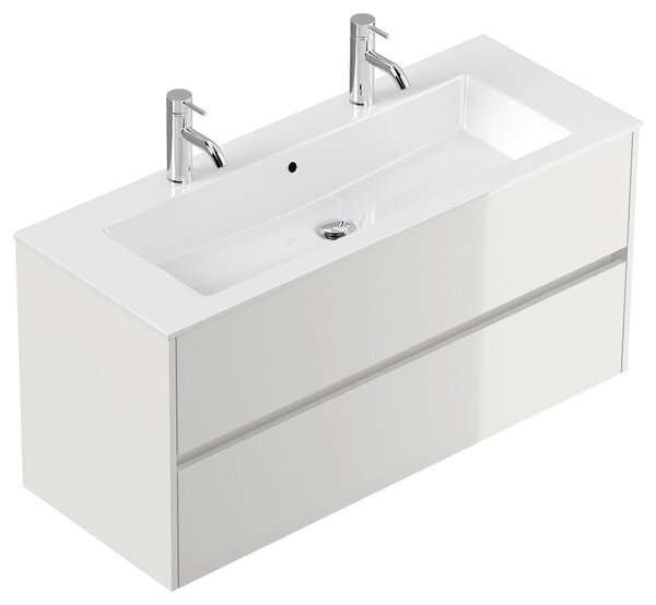 SKRINKA S UMÝVADLOM, biela s vysokým leskom, biela s vysokým leskom, 120/58,5/46,5 cm MID.YOU - Kúpeľňové skrinky, Online Only
