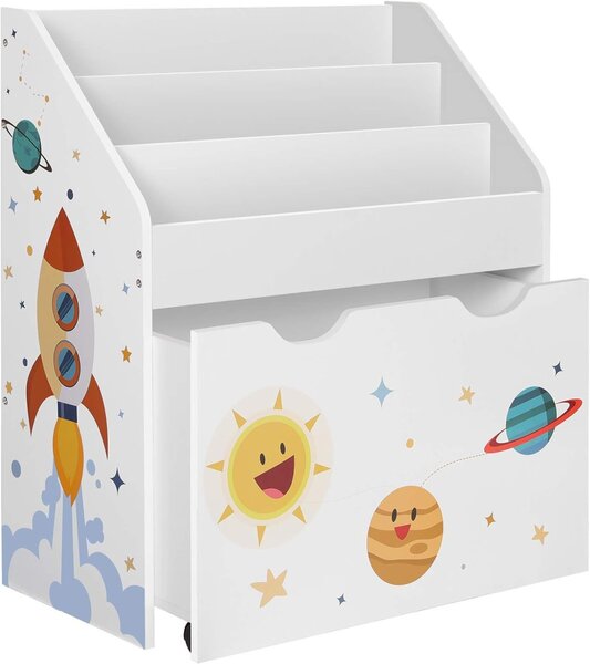Detská knižnica KIDS 62,5x29,5x70 cm biela