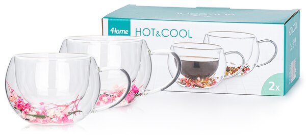 4Home Termo pohár na cappuccino Blossom Hot&Cool, 270 ml, 2 ks