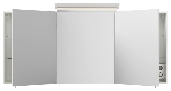 ZRKADLOVÁ SKRINKA, biela s vysokým leskom, 140/62/17 cm MID.YOU - Kúpeľňové skrinky, Online Only