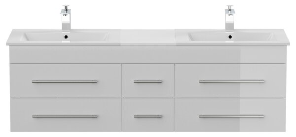SKRINKA S UMÝVADLOM, biela s vysokým leskom, biela s vysokým leskom, 153 cm MID.YOU - Kúpeľňové skrinky, Online Only