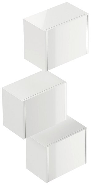 ZÁVESNÁ SKRINKA, biela s vysokým leskom, biela s vysokým leskom, 41,4/33,3/25 cm MID.YOU - Kúpeľňové skrinky, Online Only