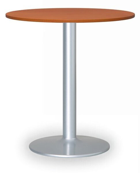 Konferenčný stolík FILIP II, priemer 80 cm, sivá podnož, čerešňa