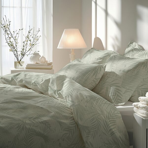 POSTEĽNÁ BIELIZEŇ, seersucker, šalviovozelená, 140/200 cm Florella - Obliečky & plachty