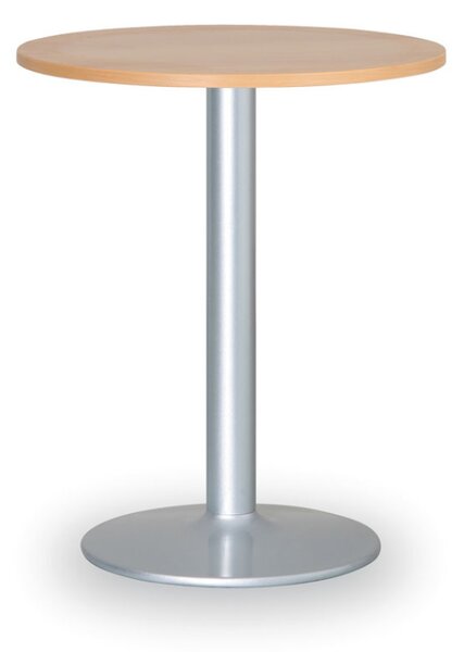 Konferenčný stolík FILIP II, priemer 80 cm, sivá podnož, buk