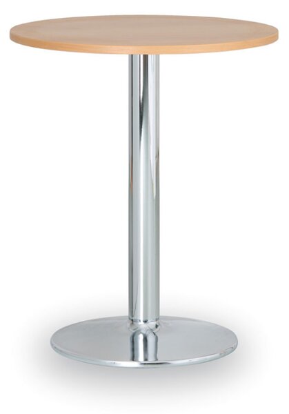 Konferenčný stolík FILIP II, priemer 80 cm, chrómovaná podnož, buk