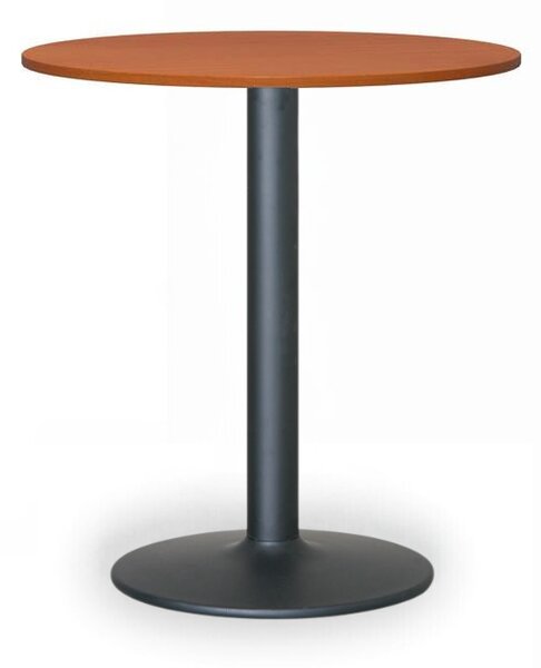 Konferenčný stolík FILIP II, priemer 80 cm, čierna podnož, čerešňa
