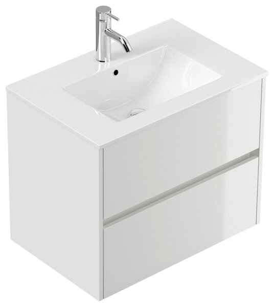 SKRINKA S UMÝVADLOM, biela s vysokým leskom, biela s vysokým leskom, 71/58,7/46,5 cm MID.YOU - Kúpeľňové skrinky, Online Only