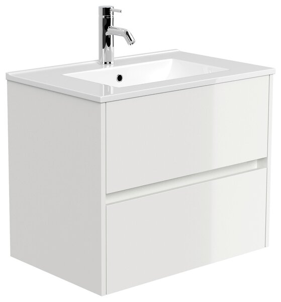 SKRINKA S UMÝVADLOM, biela s vysokým leskom, biela s vysokým leskom, 71/58,7/46,5 cm MID.YOU - Kúpeľňové skrinky, Online Only